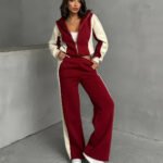 Crasia Double Color Fermuarlı Geniş Eşofman Takım